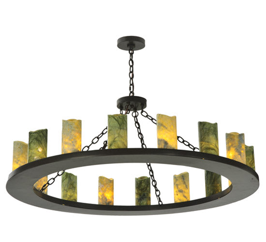 48"W Loxley Jadestone 16 Lt Chandelier