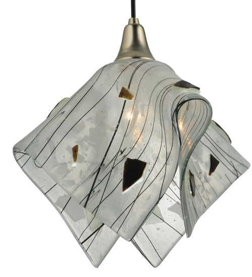 13" Wide Handkerchief Metro Fusion Licorice Pendant