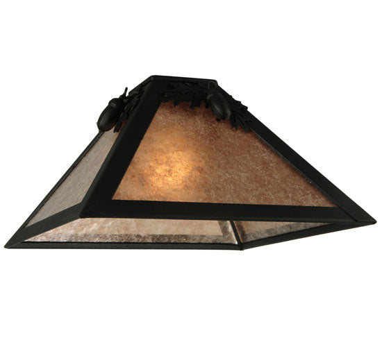 11.5"Sq Oak Leaf & Acorn Shade