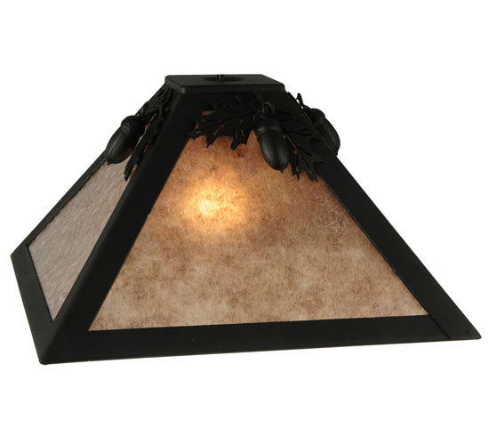 11.5"Sq Oak Leaf & Acorn Shade