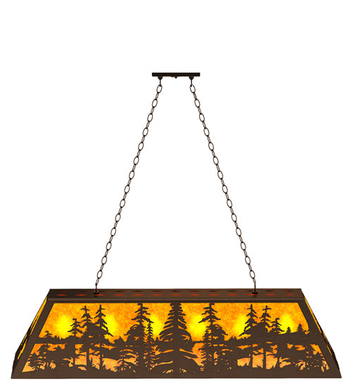 48" Long Tall Pines Oblong Pendant