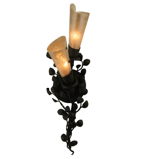 6"W Vinca Vine 2 Lt Wall Sconce