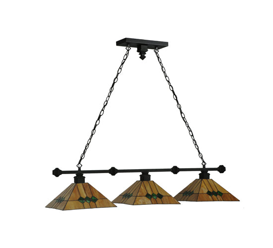 42" Long Martini Mission 3 Light Island Pendant