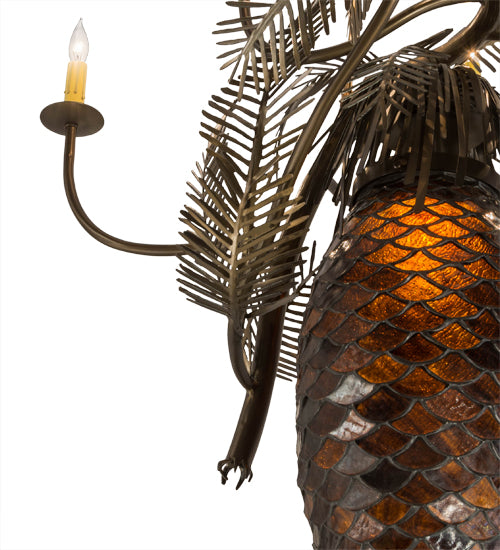 29.5"W Pinecone 5 Arm Chandelier