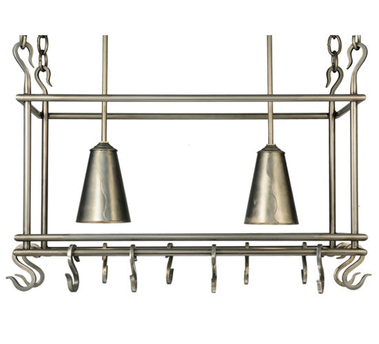 26" Long Spartan 2 Light Pot Rack