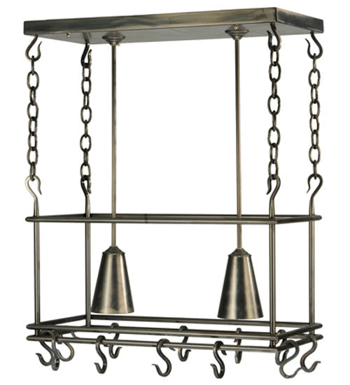 26" Long Spartan 2 Light Pot Rack