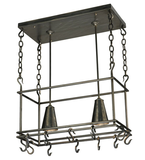 26" Long Spartan 2 Light Pot Rack