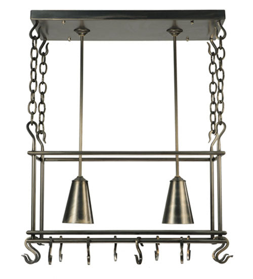 26" Long Spartan 2 Light Pot Rack