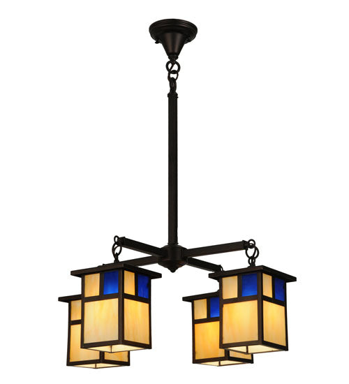 25"W Hyde Park T Mission 4 Lt Chandelier