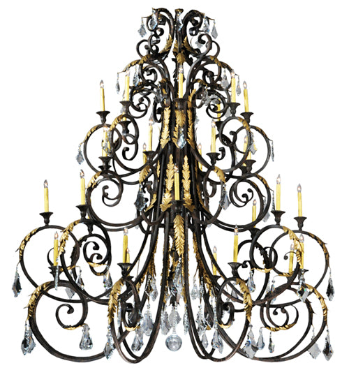 72"W Serratina 32 Lt Chandelier