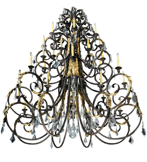 72"W Serratina 32 Lt Chandelier