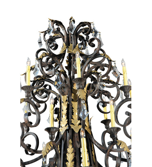 72"W Serratina 32 Lt Chandelier