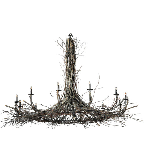 132" Wide Twigs 12 Light Chandelier