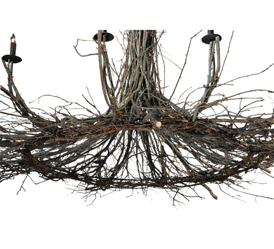 132" Wide Twigs 12 Light Chandelier