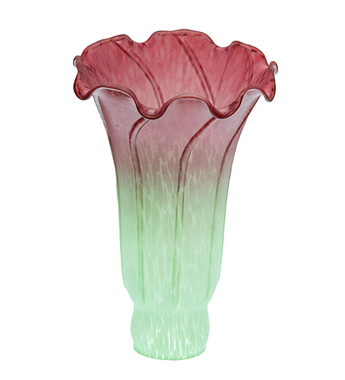 4" Wide X 6" High Seafoam/Cranberry Pond Lily Shade