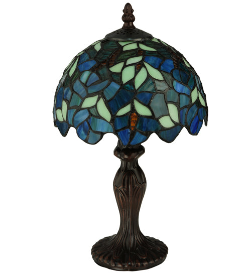 14"H Nightfall Wisteria Mini Lamp