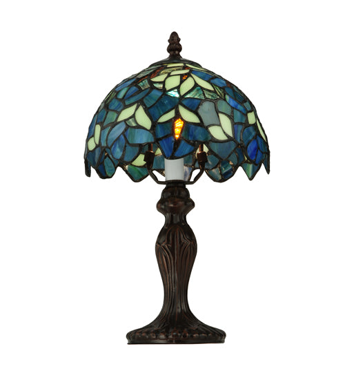 14"H Nightfall Wisteria Mini Lamp