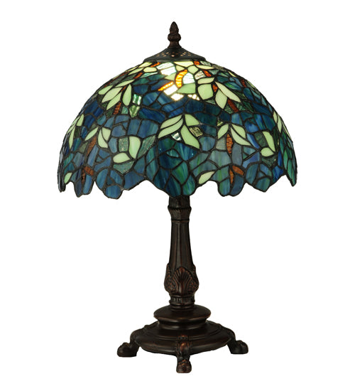 17"H Nightfall Wisteria Accent Lamp