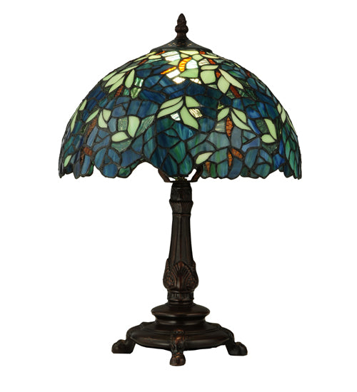 17"H Nightfall Wisteria Accent Lamp