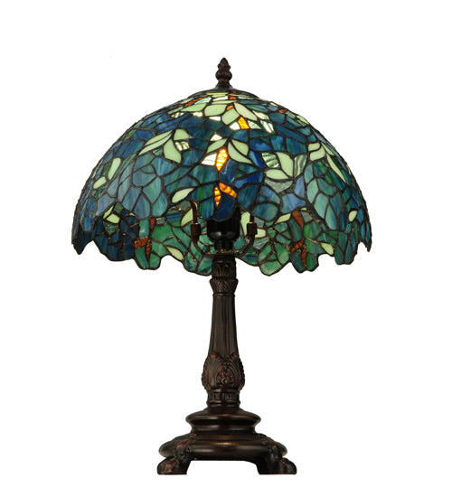 17"H Nightfall Wisteria Accent Lamp