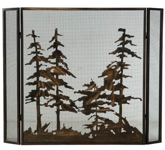 51" Wide X 40.5" High Tall Pines Fireplace Screen