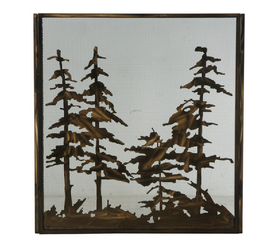 51" Wide X 40.5" High Tall Pines Fireplace Screen