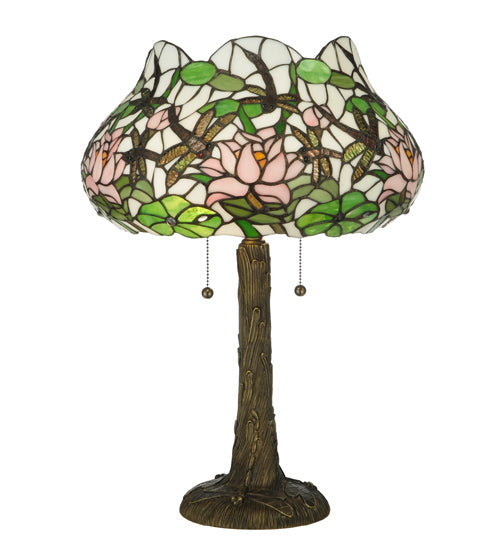 22.5"H Dragonfly Flower Table Lamp