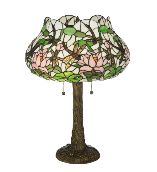 22.5"H Dragonfly Flower Table Lamp