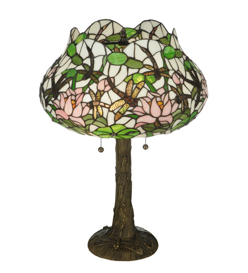 22.5"H Dragonfly Flower Table Lamp