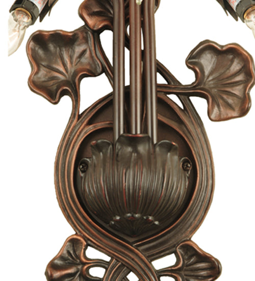 9" Wide Pond Lily 3 Lt Wall Sconce Hardware