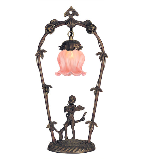 19" High Pink Cherub With Violin Mini Lamp