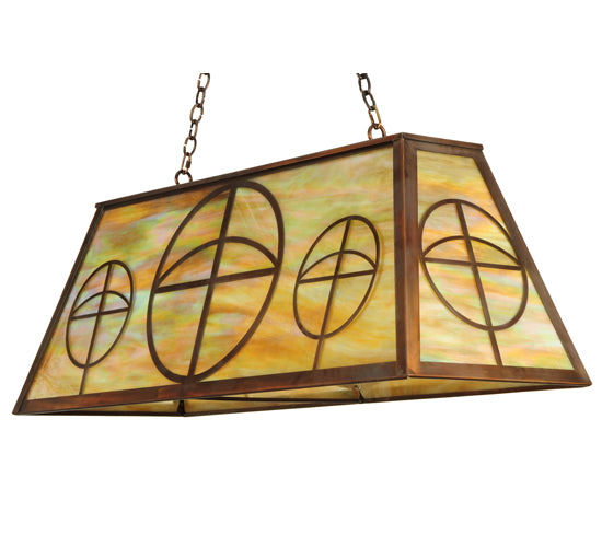 48"L Circle Cross Oblong Pendant