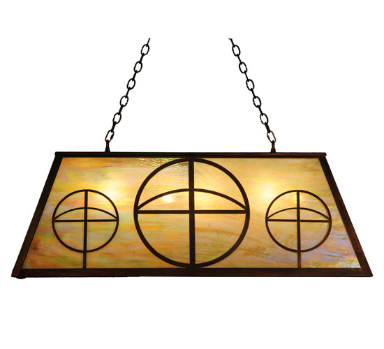 48"L Circle Cross Oblong Pendant