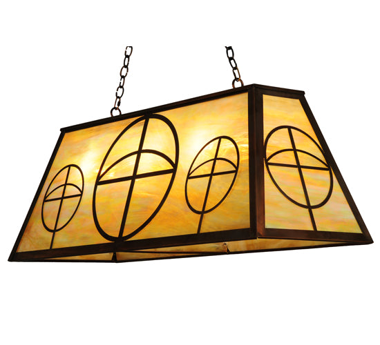 48"L Circle Cross Oblong Pendant