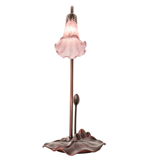 16" High Lavender Tiffany Pond Lily Accent Lamp