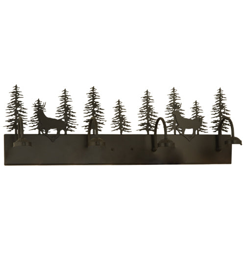 33"W Deer Through The Trees 4 Lt Vanity Light