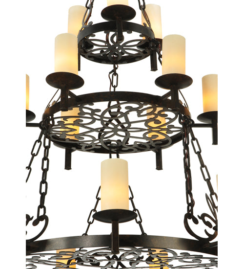 48" Wide Newcastle 18 Light Three Tier Chandelier