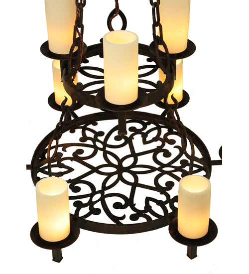 33" Wide Newcastle 9 Light Two Tier Chandelier