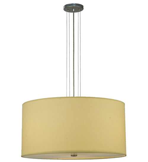 24"W Cilindro Beige Textrene Pendant