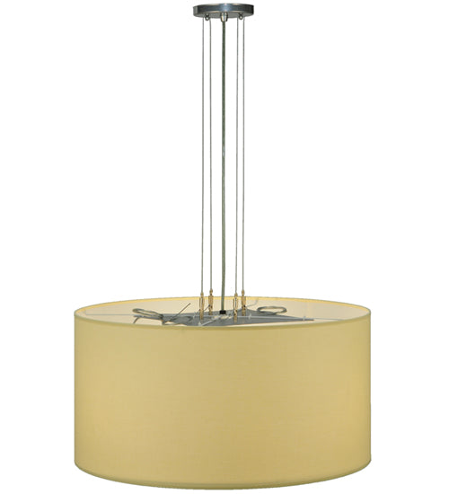 24"W Cilindro Beige Textrene Pendant