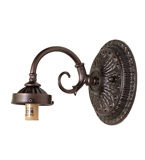 5" Wide Mahogany Bronze Victorian Wall Sconce Hardware