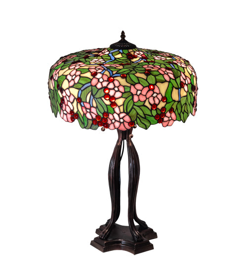 30" High Tiffany Cherry Blossom Table Lamp