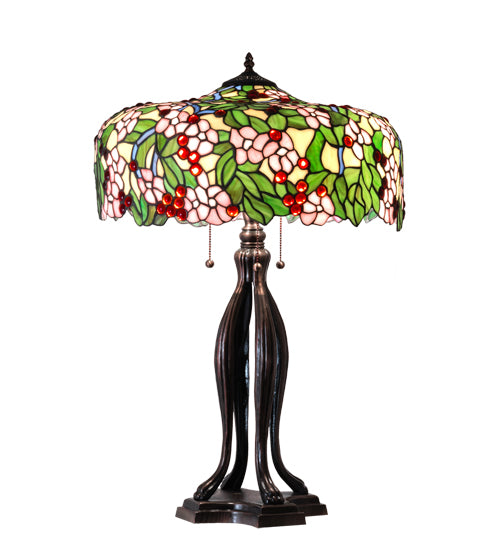 30" High Tiffany Cherry Blossom Table Lamp