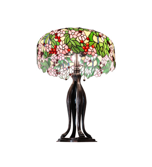 30" High Tiffany Cherry Blossom Table Lamp