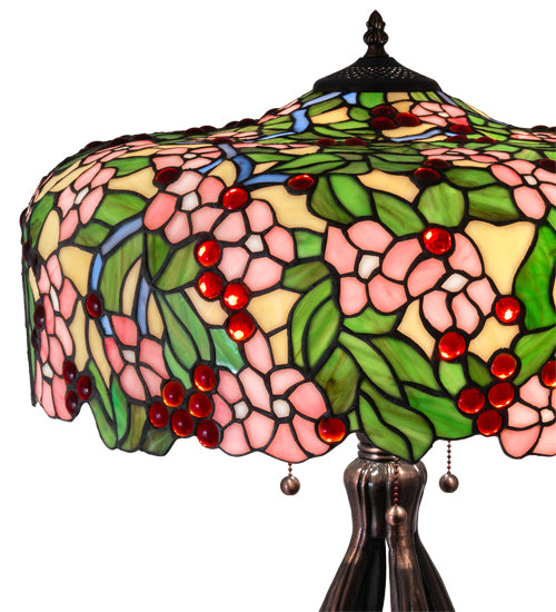 30" High Tiffany Cherry Blossom Table Lamp