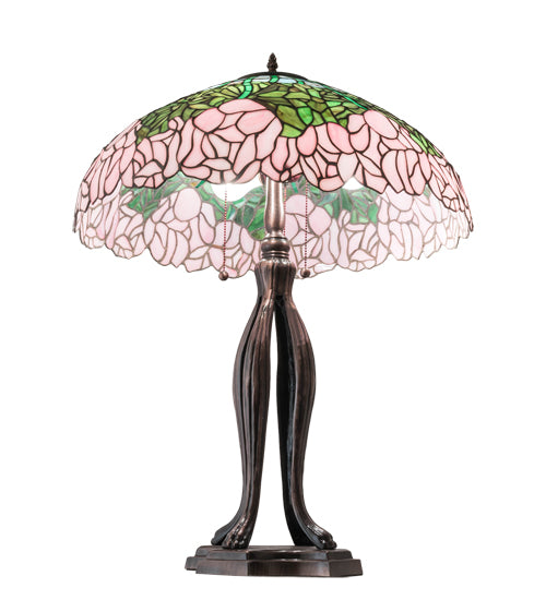 30" High Tiffany Cabbage Rose Table Lamp