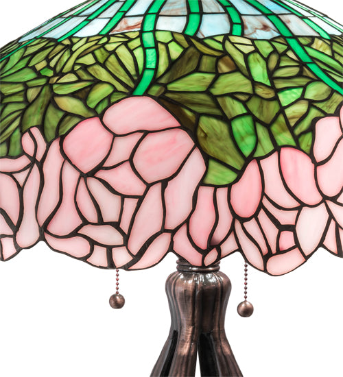 30" High Tiffany Cabbage Rose Table Lamp