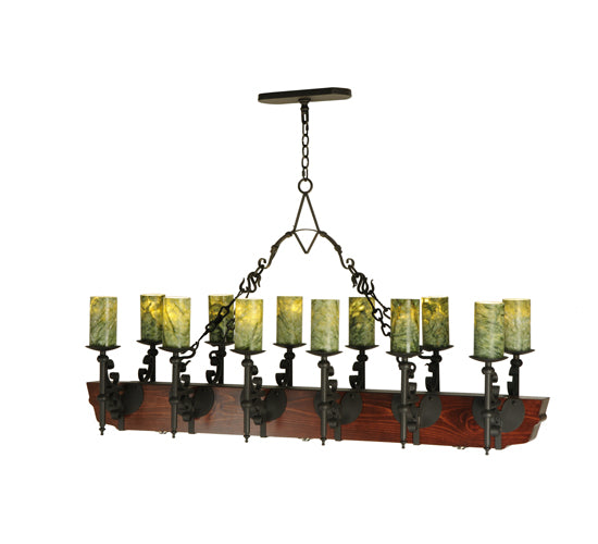 60"L Tudor Jadestone LED Chandelier