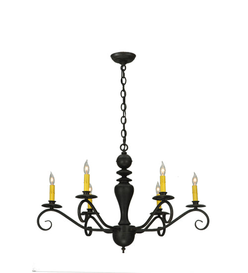 33" Wide Emory 6 Light Chandelier