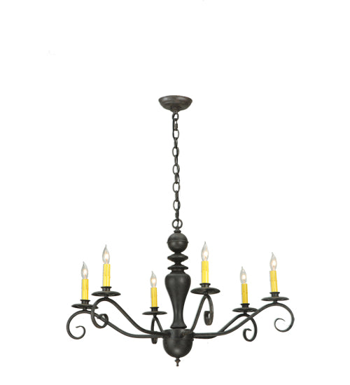 33" Wide Emory 6 Light Chandelier